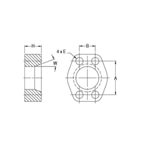 CODE 62 UNCUT TAPERED FLANGE CLAMP (6,000 PSI)