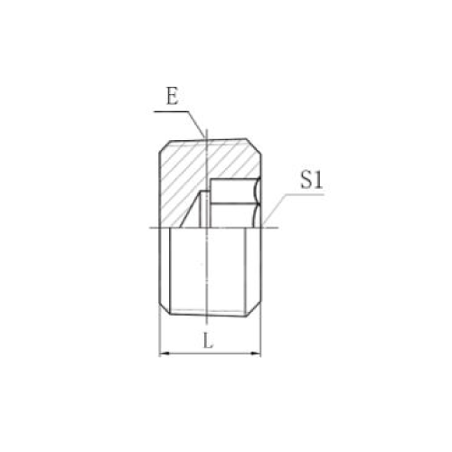 NPTF MALE PLUG HOLLOW HEX