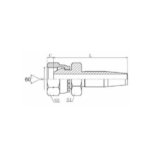 BSPP FEM STR HOSE
