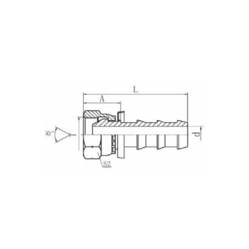 BSPP FEM STR HOSE