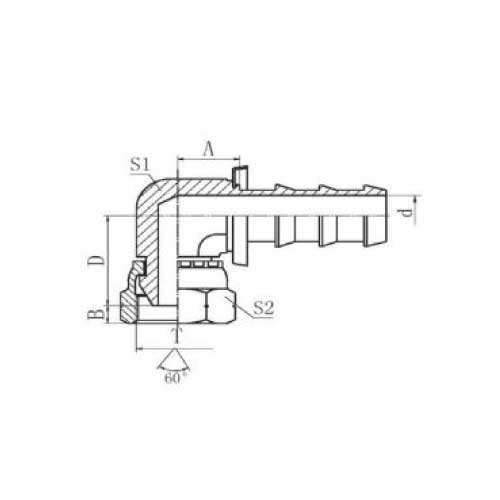 BSPP FEM 90 DEG COMPACT