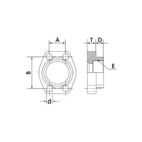 CODE 61 BSPP THREADED FLANGE (3,000 PSI)