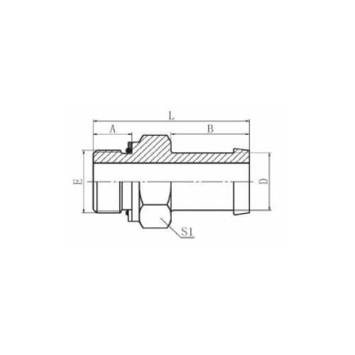 BSPP MALE STR HOSE
