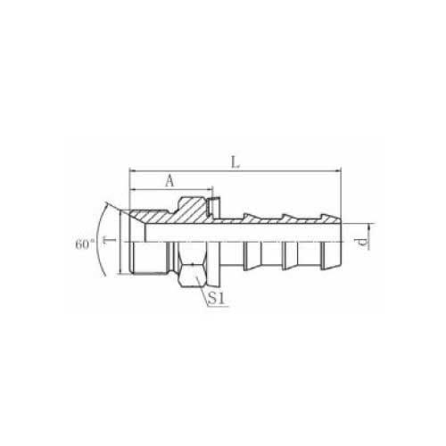 BSPP MALE STR HOSE