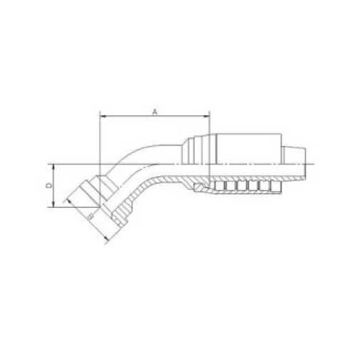 SAE CODE 61 45 DEG HOSE