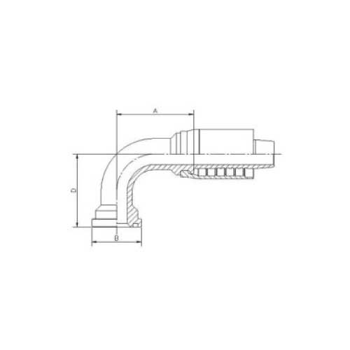 SAE CODE 61 90 DEG HOSE