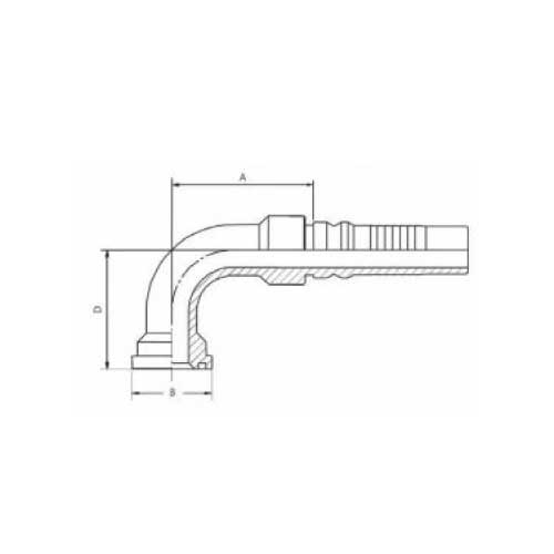 SAE CODE 61 90 DEG HOSE