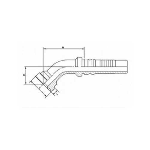 CAT SAE C62 45° HOSE