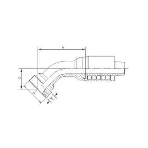 CAT SAE C62 45° HOSE