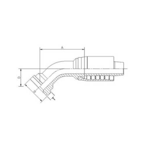 6000 PSI SUPERCAT 60 DEG ELBOW SUPERCAT FLANGE