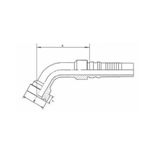 CAT SAE C62 60 DEG HOSE