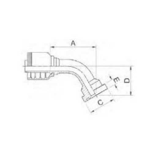 6000 PSI SUPERCAT 60 DEG ELBOW FLANGE
