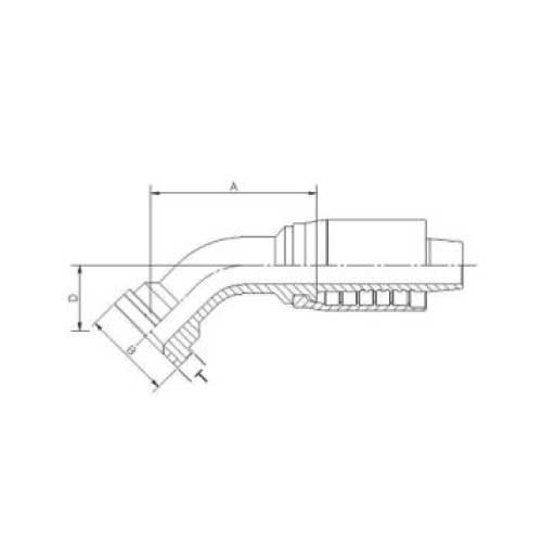 6000 PSI CODE 62 / SUPERCAT 67.5 DEG ELBOW FLANGE