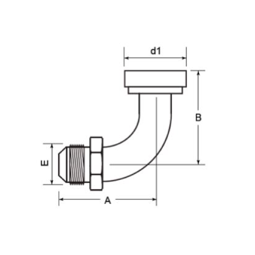 CODE 62 FLANGE x JIC MALE 90° ADAPTOR