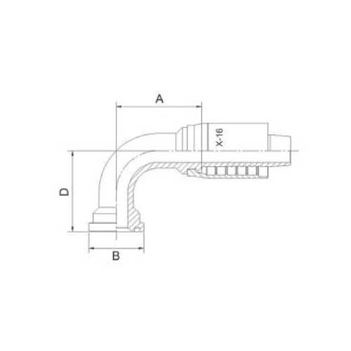 SAE CODE 62 90 DEG HOSE
