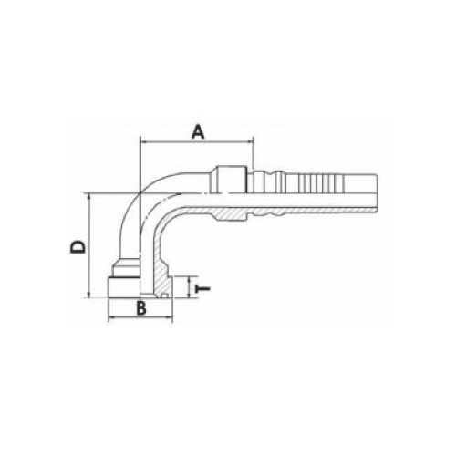 SAE CODE 62 90 DEG HOSE