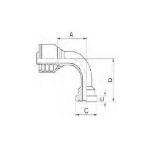 SAE CODE 62 90 DEG HOSE