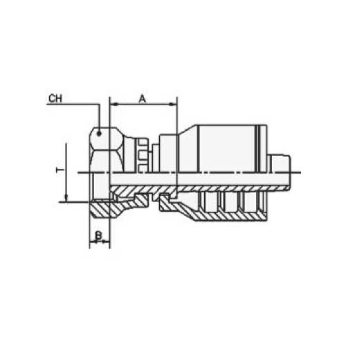 METRIC MULTISEAL FEMALE 24°/60° STRAIGHT