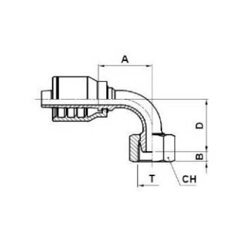 MET (MULTISEAL 24°/60°) FEM 90°