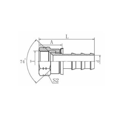 JIC FEM STR HOSE