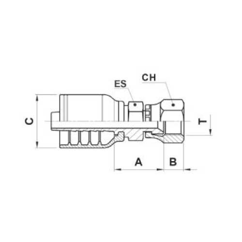JIC FEM STR HOSE
