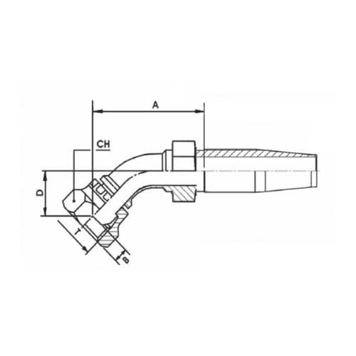 JIC FEM 45 DEG HOSE