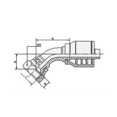 JIC FEM 45 DEG HOSE