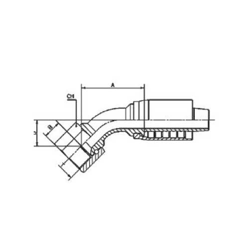 JIC FEM 45 DEG HOSE