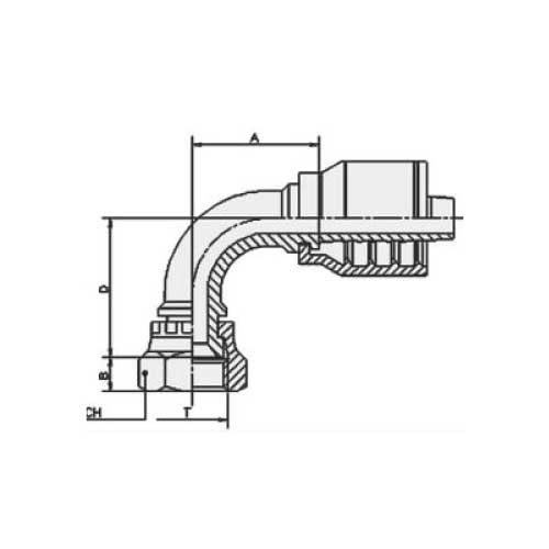 JIC FEM 90 DEG HOSE