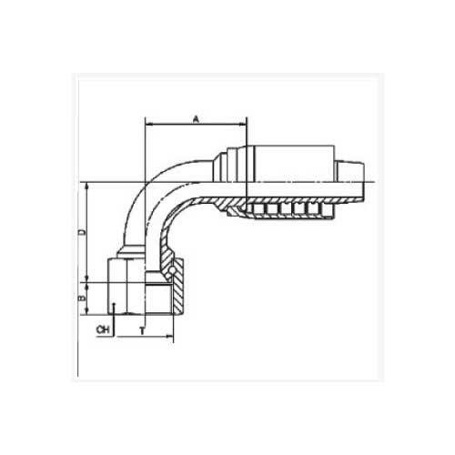 JIC FEM 90 DEG HOSE