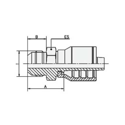 JIC MALE STR HOSE