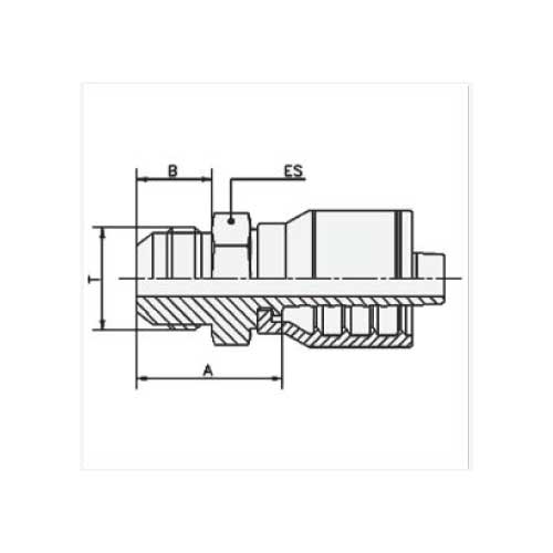 JIC MALE STR HOSE