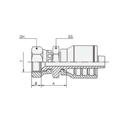 JIS METRIC FEM HOSE STRAIGHT