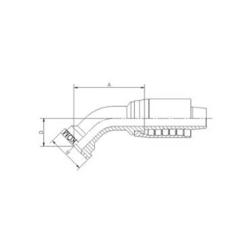 KOMATSU CODE 61 FLANGE 45DEG