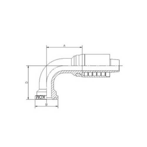 KOMATSU C61 FLANGE 90°
