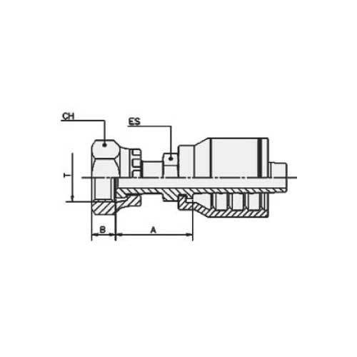 METRIC FACE SEAL FEMALE STRAIGHT X