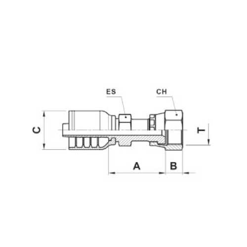 ORFS FEM STR HOSE