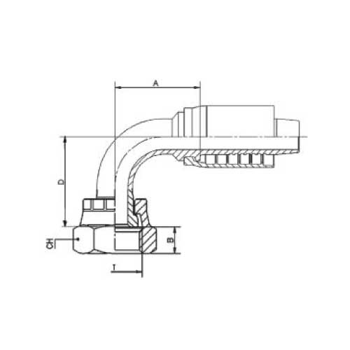 O-RING FACE SEAL FEMALE 90 DEG ELBOW