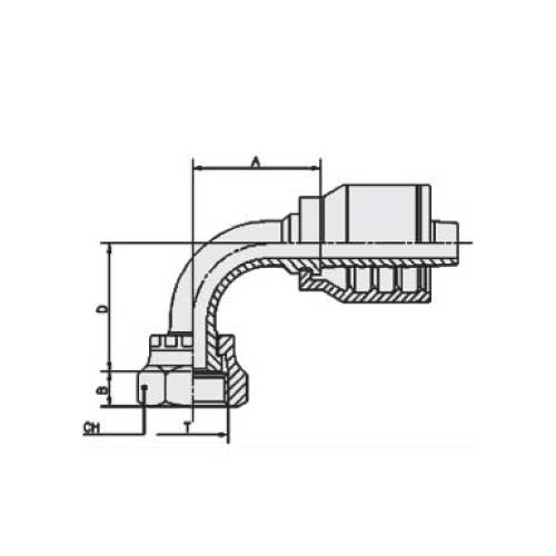 O-RING FACE SEAL FEMALE 90 DEG ELBOW