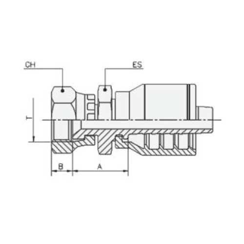 SAE FEM STR HOSE