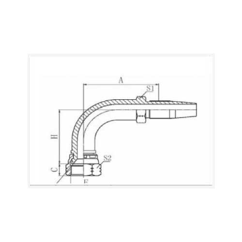 SAE FEM 90 DEG HOSE