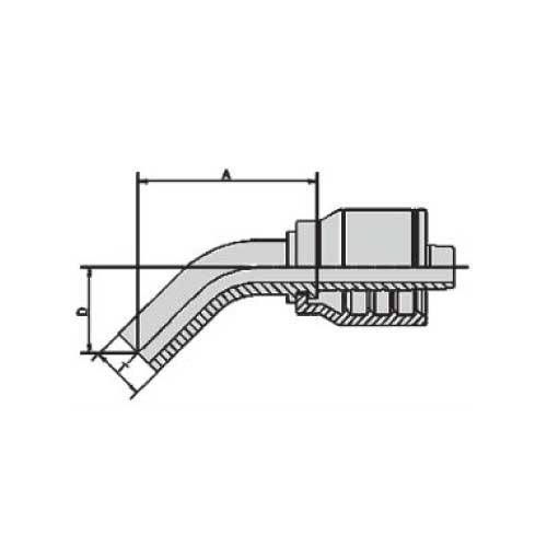 METRIC STANDPIPE 45° ELBOW