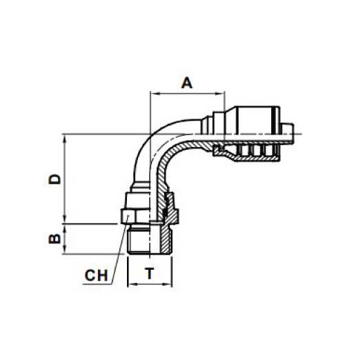 UNO MALE 90° SWIVEL ELBOW