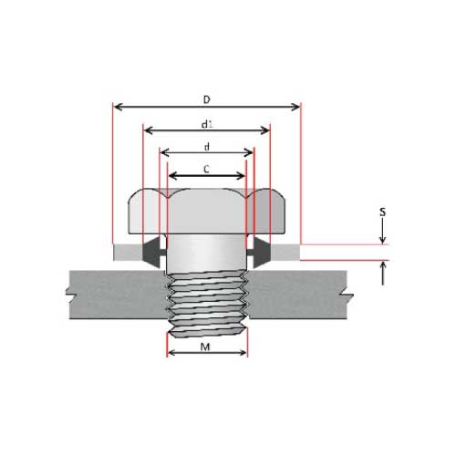 BSPP BONDED SEAL - Mild Steel